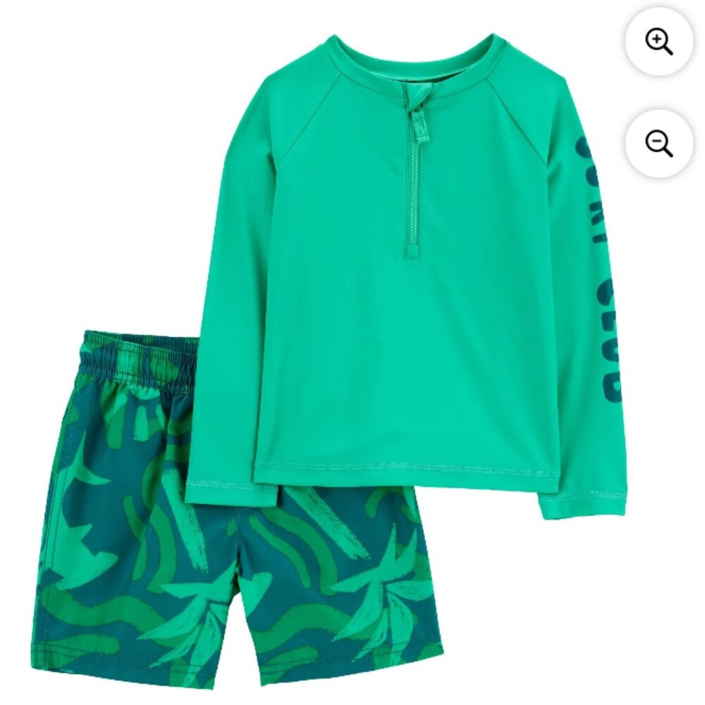 2T Carter's Child of Mine Toddler Boy 2-Piece Rash Guard Set